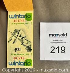 MaxSold Auction: Vintage 1980 Wintario Unused Lottery Ticket Booklet  - Ottawa (Ontario, Canada) SELLER MANAGED Downsizing Online Auction - Sandy Forest Place