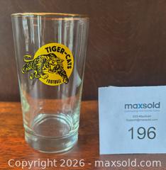 MaxSold Auction: Vintage Hamilton Tiger Cats CFL Drinking Glass  - Ottawa (Ontario, Canada) SELLER MANAGED Downsizing Online Auction - Sandy Forest Place