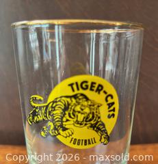 MaxSold Auction: Vintage Hamilton Tiger Cats CFL Drinking Glass  - Ottawa (Ontario, Canada) SELLER MANAGED Downsizing Online Auction - Sandy Forest Place