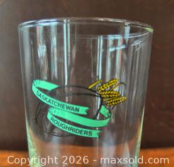 MaxSold Auction: Vintage Saskatchewan Roughriders CFL Drinking Glass  - Ottawa (Ontario, Canada) SELLER MANAGED Downsizing Online Auction - Sandy Forest Place