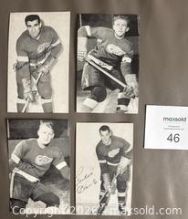 MaxSold Auction:  1950's Detroit Red Wings Promotional Postcard Lot of 4  w / Gordie Howe  - Ottawa (Ontario, Canada) SELLER MANAGED Downsizing Online Auction - Sandy Forest Place