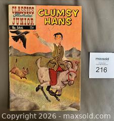 MaxSold Auction: 1960 Classics Illustrated Junior "Clumsy Hans" Comic # 566 - Ottawa (Ontario, Canada) SELLER MANAGED Downsizing Online Auction - Sandy Forest Place