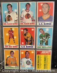 MaxSold Auction: 1970-71 OPC Hockey Card Partial Set 60 / 264  in Binder Pages w / Stars  - Ottawa (Ontario, Canada) SELLER MANAGED Downsizing Online Auction - Sandy Forest Place