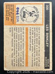 MaxSold Auction: 1972 Ottawa Nationals WHA Hockey Card w Les Binkley Autograph - Ottawa (Ontario, Canada) SELLER MANAGED Downsizing Online Auction - Sandy Forest Place