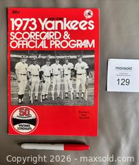 MaxSold Auction: 1973 New York Yankees Program / Yankee Stadium  - Ottawa (Ontario, Canada) SELLER MANAGED Downsizing Online Auction - Sandy Forest Place