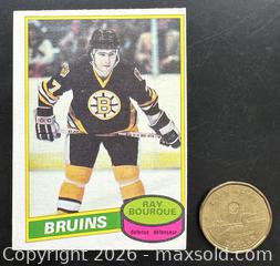 MaxSold Auction: 1980-81 OPC Hockey  # 140 Ray Bourque Rookie Card - Ottawa (Ontario, Canada) SELLER MANAGED Downsizing Online Auction - Sandy Forest Place