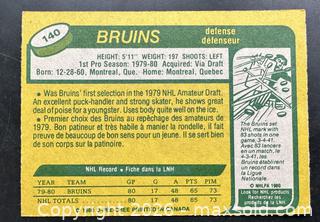 MaxSold Auction: 1980-81 OPC Hockey  # 140 Ray Bourque Rookie Card - Ottawa (Ontario, Canada) SELLER MANAGED Downsizing Online Auction - Sandy Forest Place