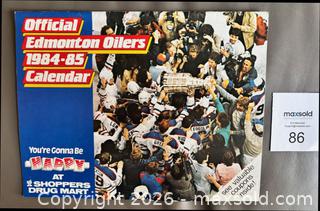 MaxSold Auction: 1984-85 Edmonton Oilers Wall Calendar  - Ottawa (Ontario, Canada) SELLER MANAGED Downsizing Online Auction - Sandy Forest Place