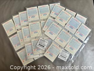 MaxSold Auction: 1985 Fleer Baseball Team Logo Sticker Card Set of 48 in Binder Pages - Ottawa (Ontario, Canada) SELLER MANAGED Downsizing Online Auction - Sandy Forest Place