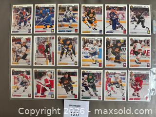 MaxSold Auction:  1991-92 Upper Deck Hockey Euro Stars Insert Set of 18 in Binder Pages - Ottawa (Ontario, Canada) SELLER MANAGED Downsizing Online Auction - Sandy Forest Place
