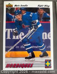 MaxSold Auction:  1991-92 Upper Deck Hockey Euro Stars Insert Set of 18 in Binder Pages - Ottawa (Ontario, Canada) SELLER MANAGED Downsizing Online Auction - Sandy Forest Place
