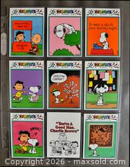 MaxSold Auction: 1991 “Peanuts By Schulz” Complete Card Set of 33 in Binder Pages  - Ottawa (Ontario, Canada) SELLER MANAGED Downsizing Online Auction - Sandy Forest Place