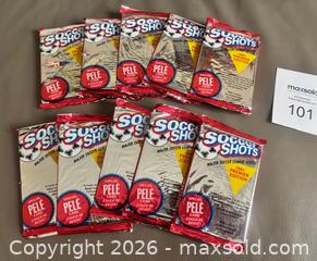 MaxSold Auction: 1991 Soccer Shots Unopened Wax Packs Lot of 10 / Find the Pelé Card - Ottawa (Ontario, Canada) SELLER MANAGED Downsizing Online Auction - Sandy Forest Place
