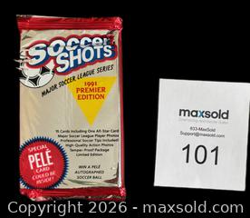 MaxSold Auction: 1991 Soccer Shots Unopened Wax Packs Lot of 10 / Find the Pelé Card - Ottawa (Ontario, Canada) SELLER MANAGED Downsizing Online Auction - Sandy Forest Place