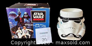 MaxSold Auction: 1995 Applause Star Wars Classic Collectors Series "Stormtrooper" Figural Coffee Mug in Original Box - Ottawa (Ontario, Canada) SELLER MANAGED Downsizing Online Auction - Sandy Forest Place