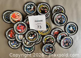 MaxSold Auction:  1997-98 Katch NHL Metal Medallion Coin Lot of 42  - Ottawa (Ontario, Canada) SELLER MANAGED Downsizing Online Auction - Sandy Forest Place