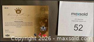 MaxSold Auction: 2006 Fleer Luc Robitaille “Scoring Kings” Jersey Patch Insert Card w / COA - Ottawa (Ontario, Canada) SELLER MANAGED Downsizing Online Auction - Sandy Forest Place
