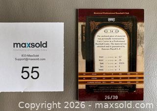 MaxSold Auction: 2008 Donruss Playoff Gary Carter Game Used Bat Card w / COA #’ed 26 / 30 - Ottawa (Ontario, Canada) SELLER MANAGED Downsizing Online Auction - Sandy Forest Place