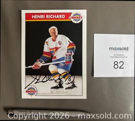 MaxSold Auction: Henri Richard Signed Zellers Masters of Hockey Oversized Card - Ottawa (Ontario, Canada) SELLER MANAGED Downsizing Online Auction - Sandy Forest Place