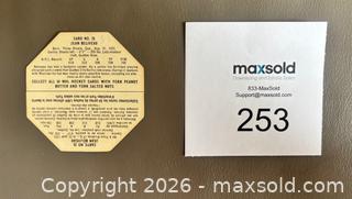 MaxSold Auction:  High Grade Jean Beliveau 1963-64 York White Backs Peanut Butter Disc  - Ottawa (Ontario, Canada) SELLER MANAGED Downsizing Online Auction - Sandy Forest Place