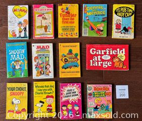 MaxSold Auction: Lot of 14 Humour Paperback Books w / Charlie Brown, Mad, Richie Rich +  - Ottawa (Ontario, Canada) SELLER MANAGED Downsizing Online Auction - Sandy Forest Place