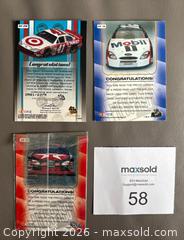 MaxSold Auction: Lot of 3 NASCAR Race Used Tire Numbered Patch Cards - Ottawa (Ontario, Canada) SELLER MANAGED Downsizing Online Auction - Sandy Forest Place