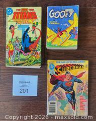 MaxSold Auction: Lot of 3 Paperback Books w / # 1 Superman  - Ottawa (Ontario, Canada) SELLER MANAGED Downsizing Online Auction - Sandy Forest Place