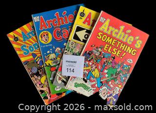 MaxSold Auction:  Lot of 4 Archie Comic Books 1973-1986 / Christian Spire Comics - Ottawa (Ontario, Canada) SELLER MANAGED Downsizing Online Auction - Sandy Forest Place