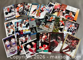 MaxSold Auction:  Lot of 50 Different Eric Lindros Hockey Cards w / 2 Numbered Cards - Ottawa (Ontario, Canada) SELLER MANAGED Downsizing Online Auction - Sandy Forest Place