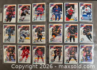 MaxSold Auction: Lot of 51 Panini Hockey Stickers in Binder Pages 1990-94 - Ottawa (Ontario, Canada) SELLER MANAGED Downsizing Online Auction - Sandy Forest Place