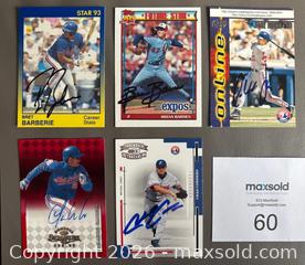 MaxSold Auction: Lot of 5 Autographed Montreal Expos Baseball Cards - Ottawa (Ontario, Canada) SELLER MANAGED Downsizing Online Auction - Sandy Forest Place