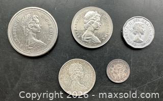 MaxSold Auction: Lot of 5 Older Canadian Coins including 1918 Silver Dime, 1965 Silver Quarter  ++ - Ottawa (Ontario, Canada) SELLER MANAGED Downsizing Online Auction - Sandy Forest Place