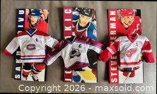 MaxSold Auction: Lot of 6 x 2003 McDonald's NHL Hockey Heroes Mini Jerseys on Stands  - Ottawa (Ontario, Canada) SELLER MANAGED Downsizing Online Auction - Sandy Forest Place