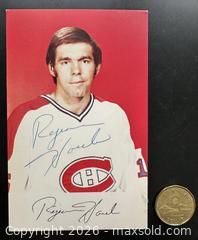 MaxSold Auction: Montreal Canadiens Postcard w Rejean Houle Autograph - Ottawa (Ontario, Canada) SELLER MANAGED Downsizing Online Auction - Sandy Forest Place
