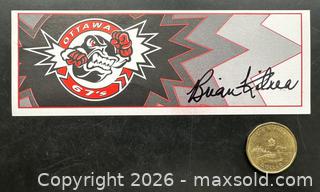 MaxSold Auction: Ottawa 67's Logo Card with Brian Kilrea Autograph - Ottawa (Ontario, Canada) SELLER MANAGED Downsizing Online Auction - Sandy Forest Place