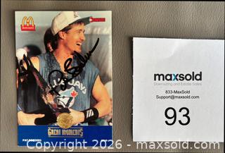 MaxSold Auction: Pat Borders Autographed Baseball Card  - Ottawa (Ontario, Canada) SELLER MANAGED Downsizing Online Auction - Sandy Forest Place
