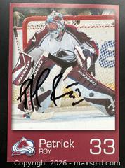 MaxSold Auction: Patrick Roy Autographed Postcard w Letter from Roy - Ottawa (Ontario, Canada) SELLER MANAGED Downsizing Online Auction - Sandy Forest Place