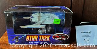 MaxSold Auction: Unopened 2009 Hot Wheels Star Trek USS Reliant NCC-1864 Die Cast Metal Starship w / Stand - Ottawa (Ontario, Canada) SELLER MANAGED Downsizing Online Auction - Sandy Forest Place