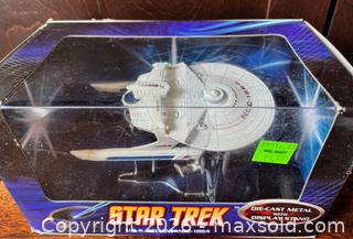 MaxSold Auction: Unopened 2009 Hot Wheels Star Trek USS Reliant NCC-1864 Die Cast Metal Starship w / Stand - Ottawa (Ontario, Canada) SELLER MANAGED Downsizing Online Auction - Sandy Forest Place