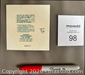 MaxSold Auction: Unused 1971 Ottawa Rough Riders Window Decal  - Ottawa (Ontario, Canada) SELLER MANAGED Downsizing Online Auction - Sandy Forest Place