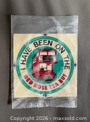 MaxSold Auction: Vintage 1960's Unused Red Rose Tea Bus Patch  - Ottawa (Ontario, Canada) SELLER MANAGED Downsizing Online Auction - Sandy Forest Place