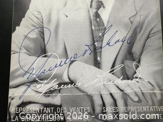 MaxSold Auction: Vintage Maurice Richard Autographed Dow Brewery Promo Card - Ottawa (Ontario, Canada) SELLER MANAGED Downsizing Online Auction - Sandy Forest Place