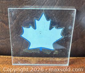 MaxSold Auction: Vintage Toronto Maple Leafs Logo Sticker on Acrylic Square  - Ottawa (Ontario, Canada) SELLER MANAGED Downsizing Online Auction - Sandy Forest Place