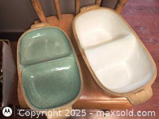 MaxSold Auction: Antique Mint Chocolat Chip Color Oven Dish with lid - Kingston (Ontario, Canada) SELLER MANAGED Downsizing Online Auction - Railway Street