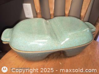 MaxSold Auction: Antique Mint Chocolat Chip Color Oven Dish with lid - Kingston (Ontario, Canada) SELLER MANAGED Downsizing Online Auction - Railway Street