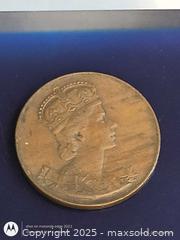 MaxSold Auction: ER Elizabeth Copper Medallion Collector  - Kingston (Ontario, Canada) SELLER MANAGED Downsizing Online Auction - Railway Street