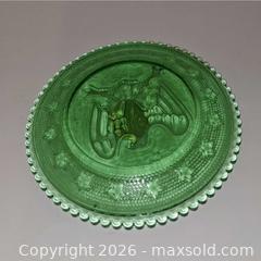 MaxSold Auction: 5 ea Imperial Glass Co. Green Pressed Glass Plate – Liberty with an Eagle & Star Border - Newport (Pennsylvania, USA) SELLER MANAGED Downsizing Online Auction - North 5th Street