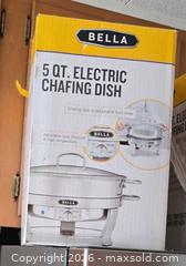 MaxSold Auction: Bella 5 qt Stainless Steel Electric Chafing Dish - Newport (Pennsylvania, USA) SELLER MANAGED Downsizing Online Auction - North 5th Street