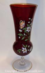 MaxSold Auction: Bohemian Style Vase, Large red vase with painted  floral pattern - Newport (Pennsylvania, USA) SELLER MANAGED Downsizing Online Auction - North 5th Street