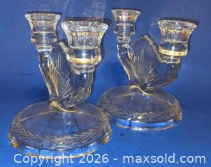 MaxSold Auction: Imperial Glass, Double Arm Candle Holders - Newport (Pennsylvania, USA) SELLER MANAGED Downsizing Online Auction - North 5th Street